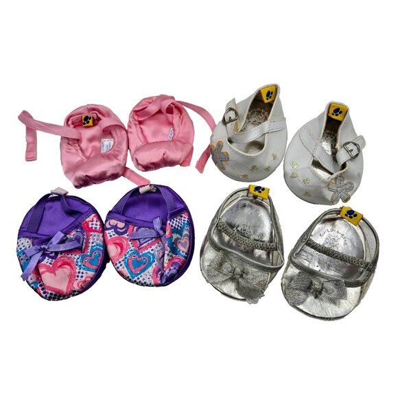 Build A Bear Shoes Heels Ballet Slippers Lot Of 4 Read - Picture 1 of 16